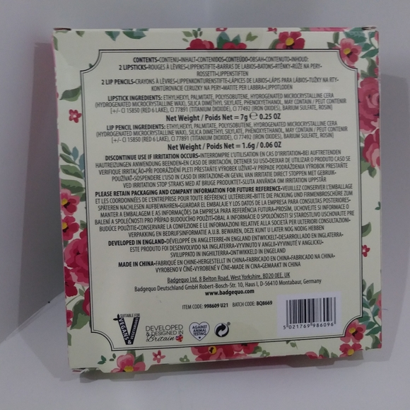 BODY COLLECTION ENGLAND Makeup Vintage Lipsticks Body Collection